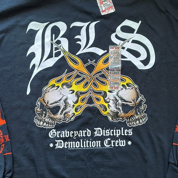 Vintage BLS Graveyard Disciples Demolition Crew Long Sleeve Shirt / XL / 2006 - Picture 3 of 11